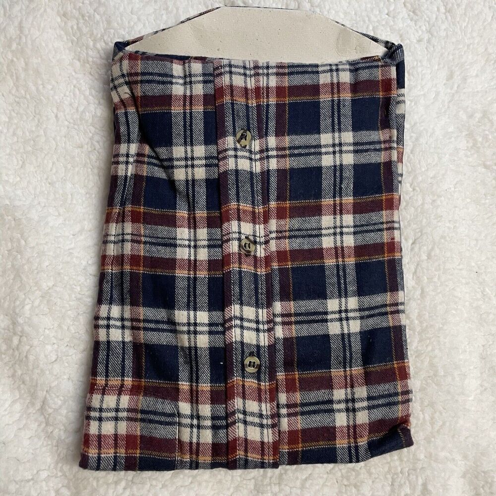 Vintage Tumble Weed Flannel Shirt Mens Size XL Red Blue Plaid Long Sleeve NEW - Picture 4 of 4